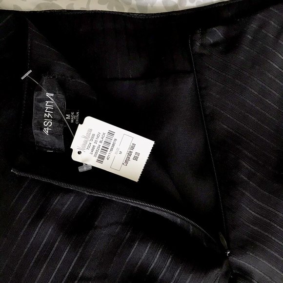 4SI3NNA Valeria Midi Black Skirt M - Picture 8 of 8